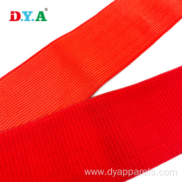 Wide 50mm Red Brushed Plush Elastic Band